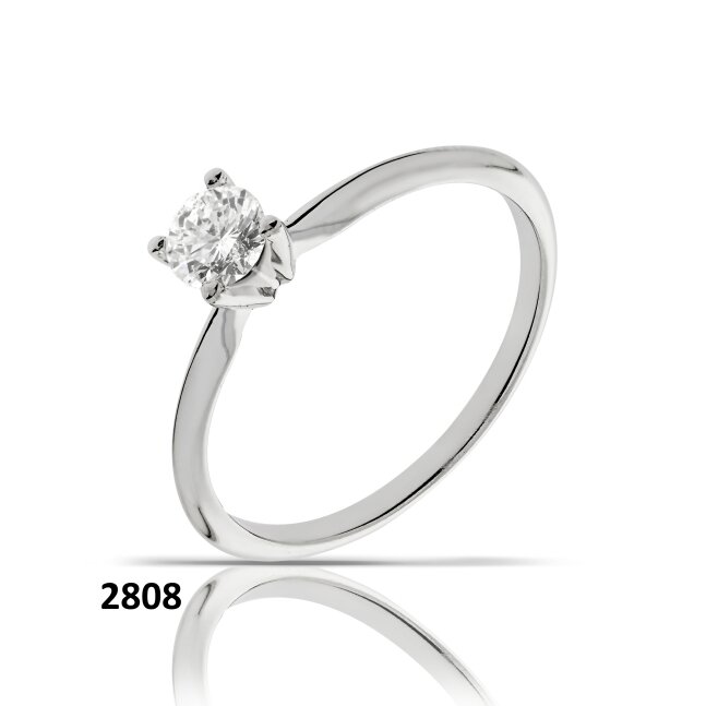 טבעת אירוסין במשקל 0.30 קראט יהלומים