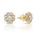 עגילי יהלומים flowers במשקל 1.25ct - 
