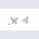עגילי יהלומים butterfly במשקל 0.15ct - 