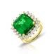 טבעת אמרלד צ'טהאם משולבת יהלומים במשקל 1.65 קראט   - 