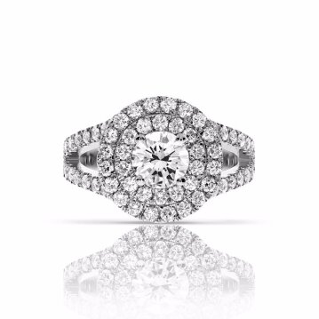 טבעת אירוסין אליזבת במשקל 1.65 קראט יהלומים כסופה