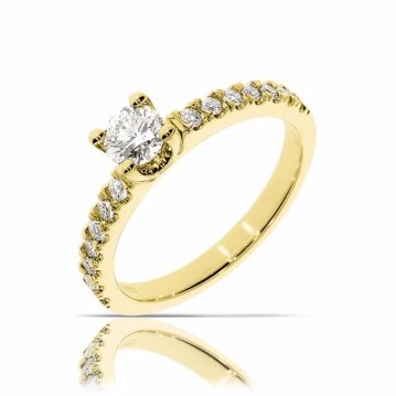 טבעת אירוסין יהלומים במשקל 0.55 קראט